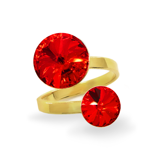 

Кольцо KOBI RIVOLI 8+12 мм со Swarovski модели 7770-3010-15-35