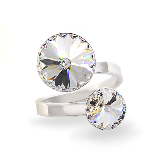 

Кольцо KOBI RIVOLI 8+12 мм со Swarovski модели 7770-3010-02-32