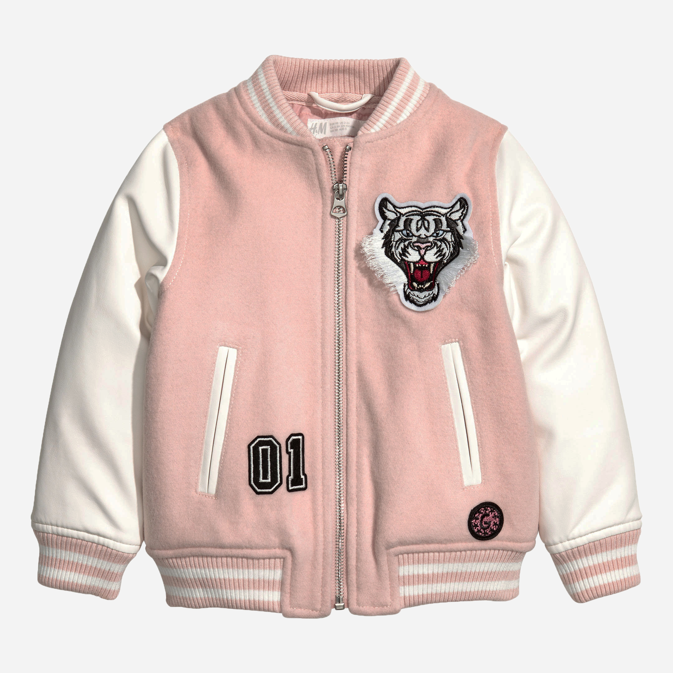 

Бомбер H&M 2510-4929466 92 см Светло-розовый