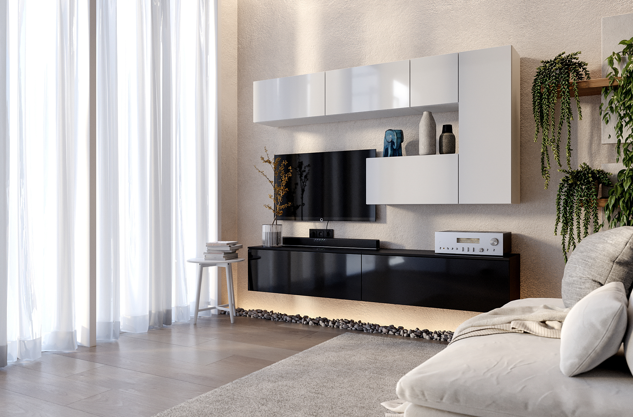 

Гостиная MiroMark BOX TV2 черно-белый BX-TV2-WB/BL