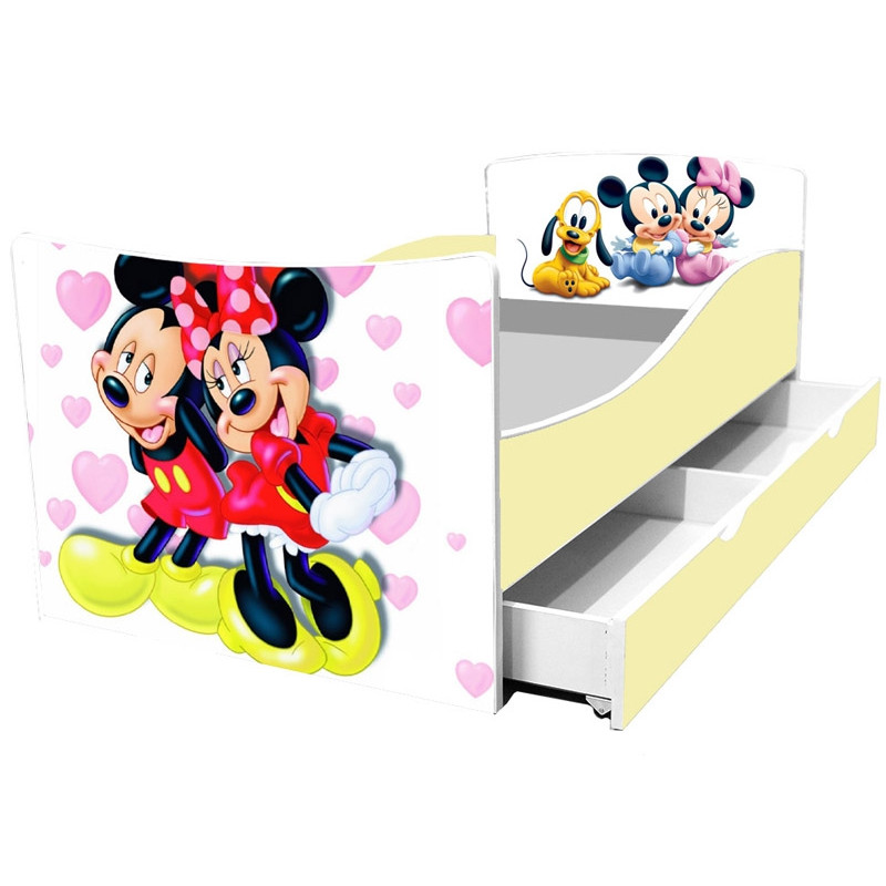 

Кровать детская с ящиком Viorina-Deko Kinder-35 Микки и Мини 70х155