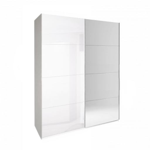 

Шкаф-купе MiroMark Bella 1.5 Белый глянец Двухдверный с зеркалом BL-17-WB