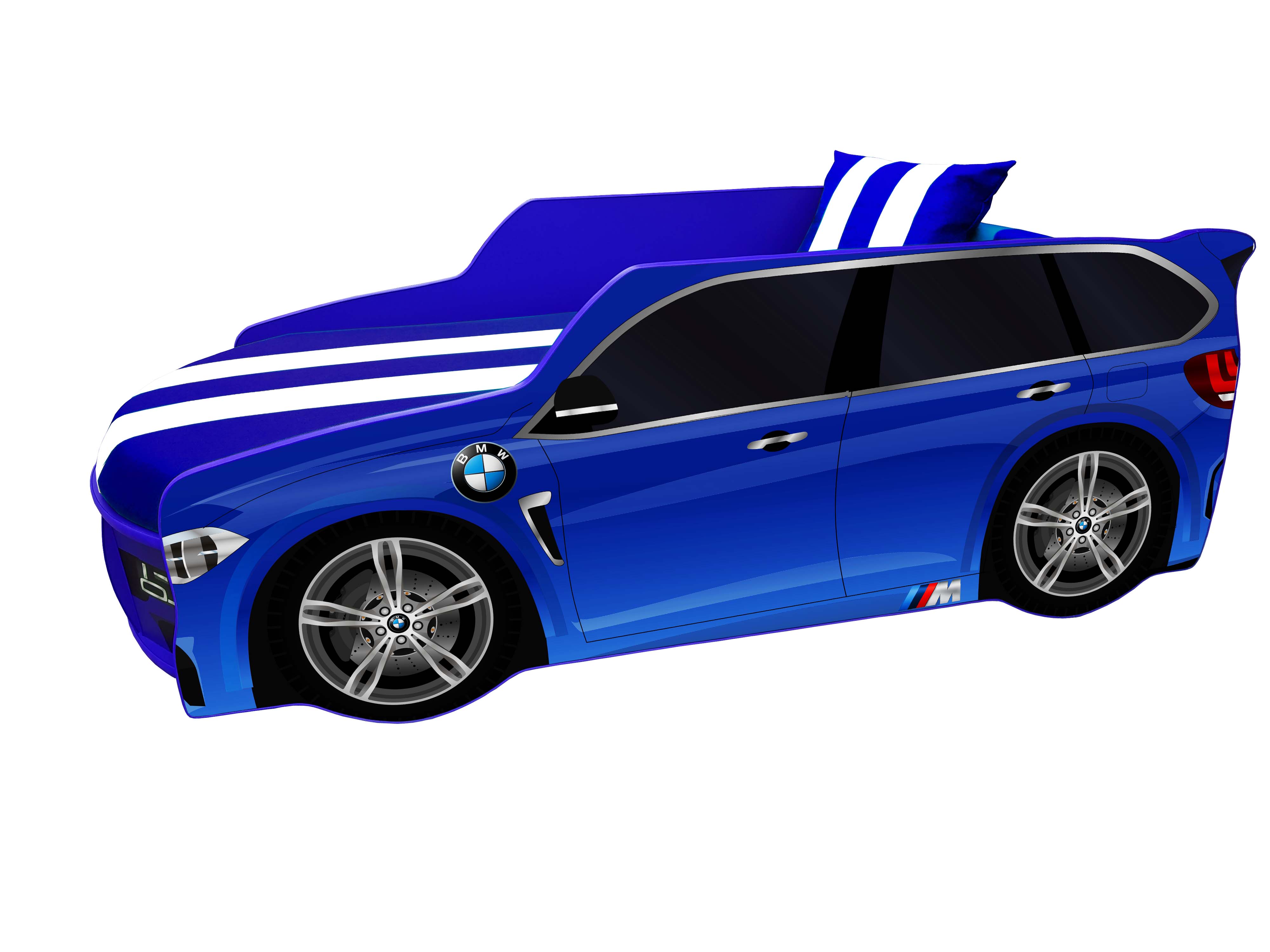 

Кровать с матрасом Viorina Deko Premium BMW P002 Синий без ПМ 80х180