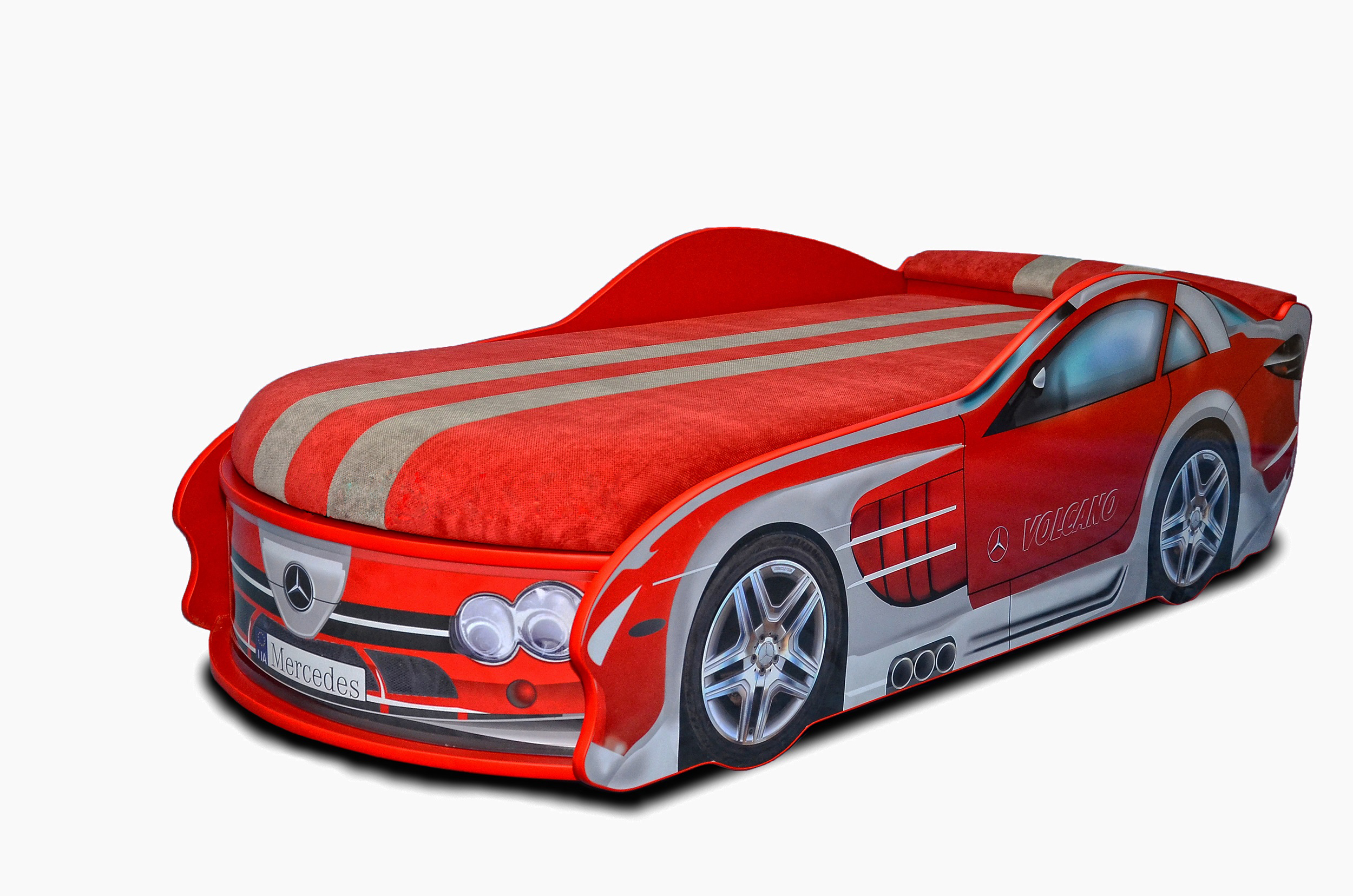 

Кровать-машина Avto-UA MERCEDES красная с матрасом Спорт с механизмом 80х180