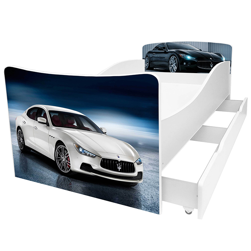 

Детская кровать с ящиком Viorina-deko Kinder-18 Мазерати new 70х140