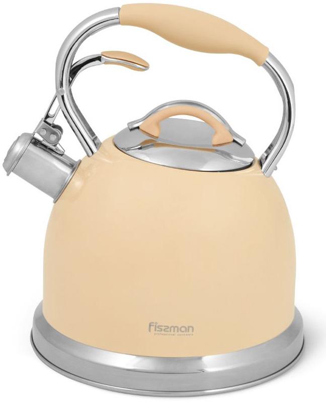 

Чайник Fissman Felicity 2.6л из нержавеющей стали, со свистком, крем-брюле