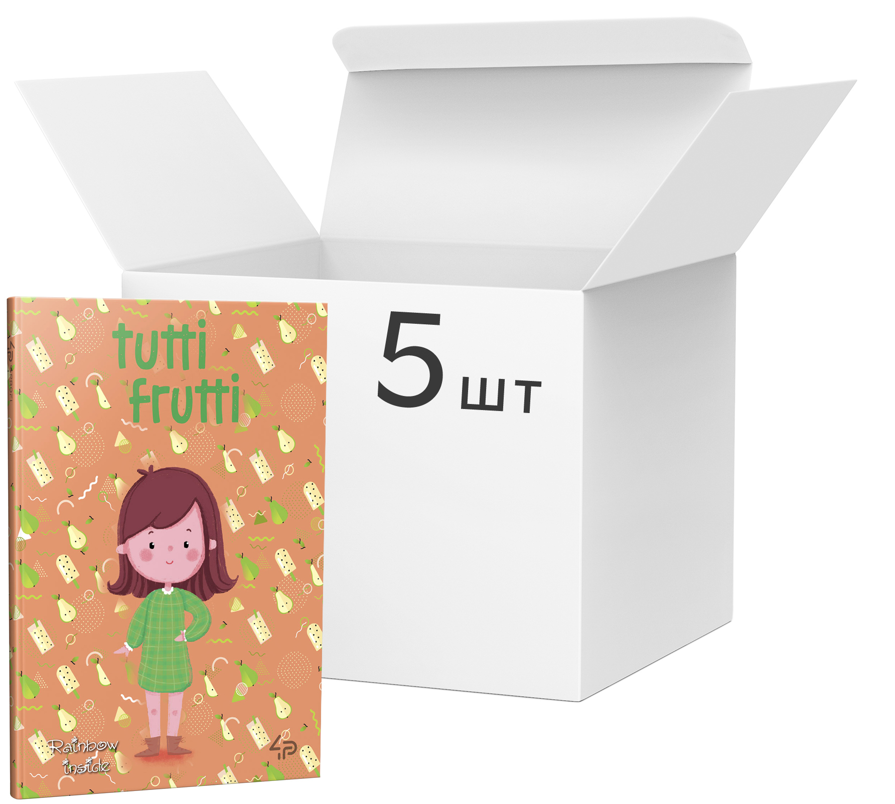 

Упаковка блокнотов 4Profi Profiplan Artbook Rainbow Tutti Frutti A6 без линовки 48 листов Pear 5 шт (901395)