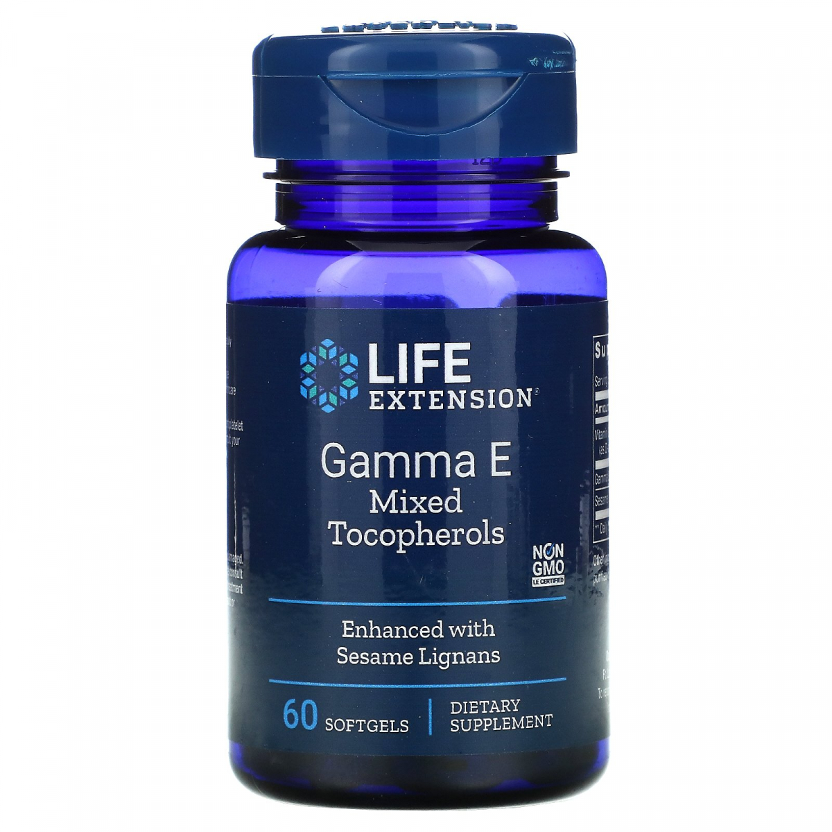 

Витамин Е: гамма E смешанные токоферолы Life Extension (Gamma E Tocopherols) 60 капсул