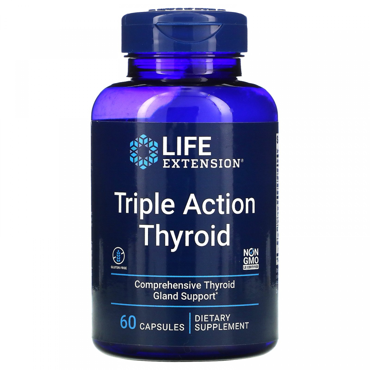 

Препарат для щитовидной железы, Triple Action Thyroid, Life Extension, 60 вегетарианских капсул