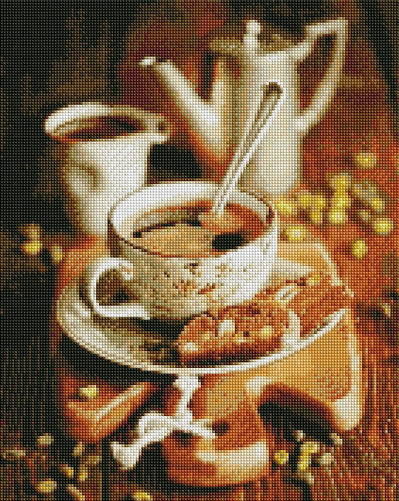 

Алмазна мозаїка "Кава з печивом" ArtStory 40х50 см Разноцветный 000169675