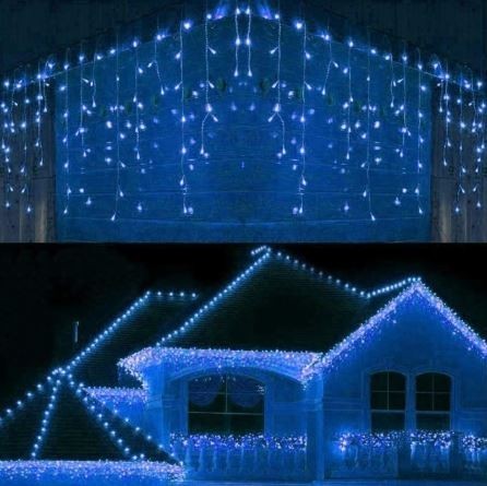 

Гирлянда штора бахрома конус 5м.на0.5м. 240LED, Синий