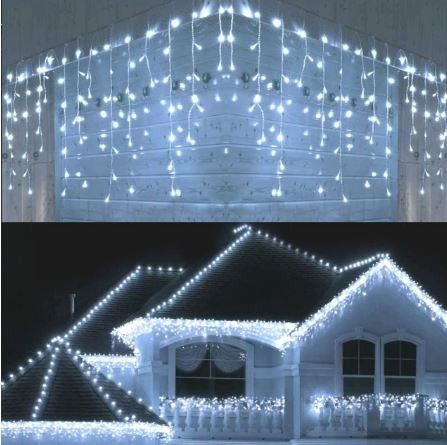 

Гирлянда штора бахрома конус 3м.на0.5м. 120LED, Холодный белый