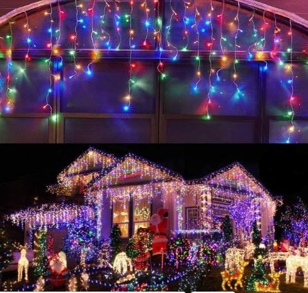 

Гирлянда штора бахрома конус 3м.на0.5м. 120LED, Мульти