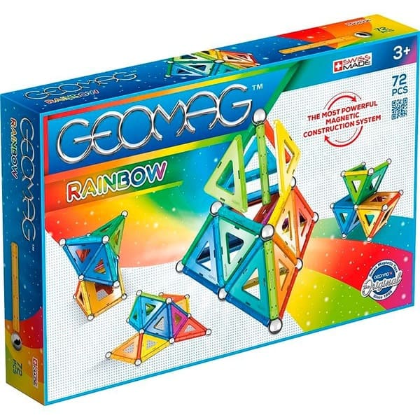 

Магнитный конструктор Geomag Rainbow (72 детали)