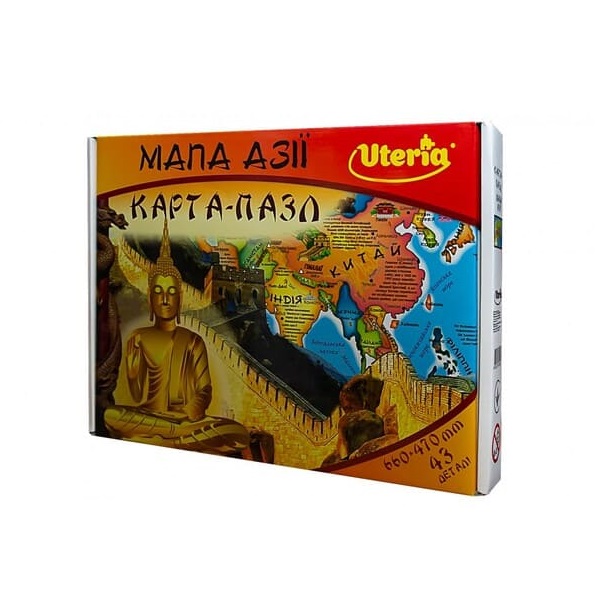 

Карта-пазл Uteria Карта Азии (43 детали)