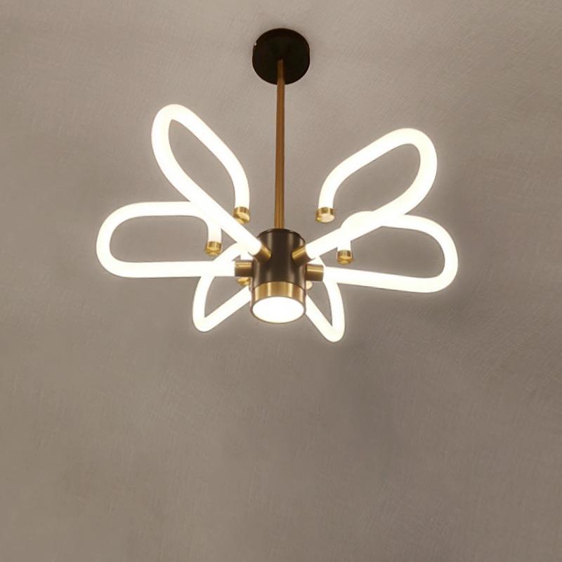 

Люстра підвісна LED Light House SRS-16442-6 77W чорний + бронза, без пульта