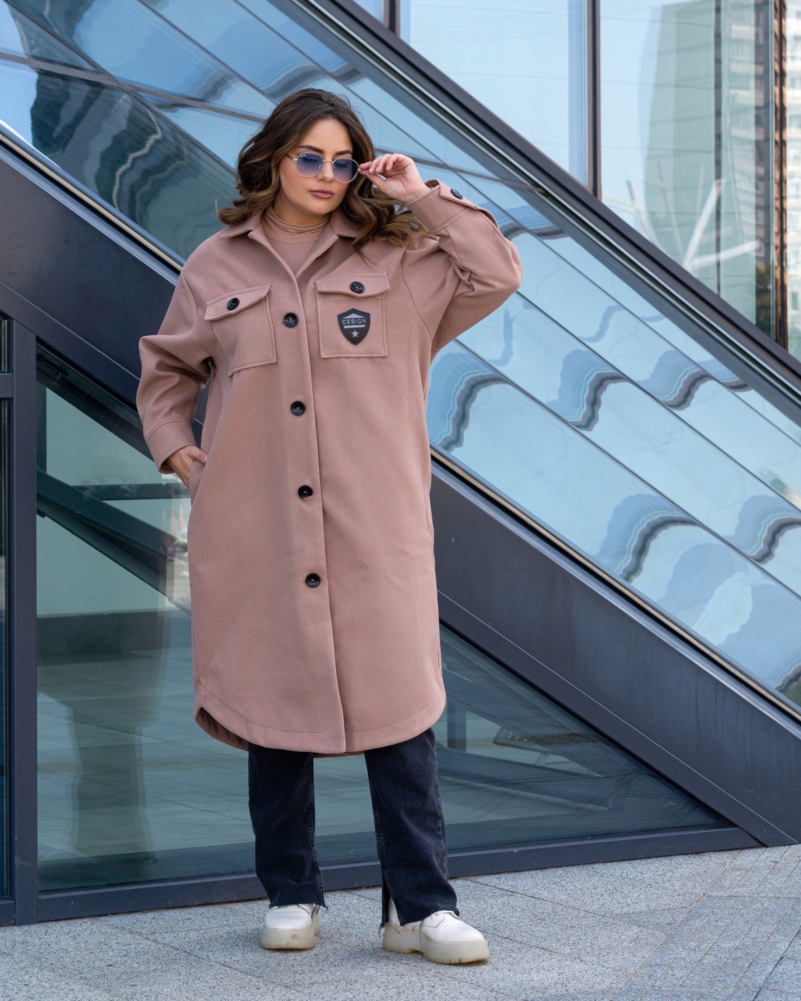 

Пальто Fashion Look 482 пудра, Пальто Fashion Look 482 пудра 56-58