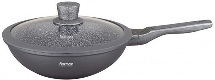 

Сковорода WOK Fissman Prestige алюминиевая с антипригарным покрытием Greblon 28х8см/4.3л (5048)