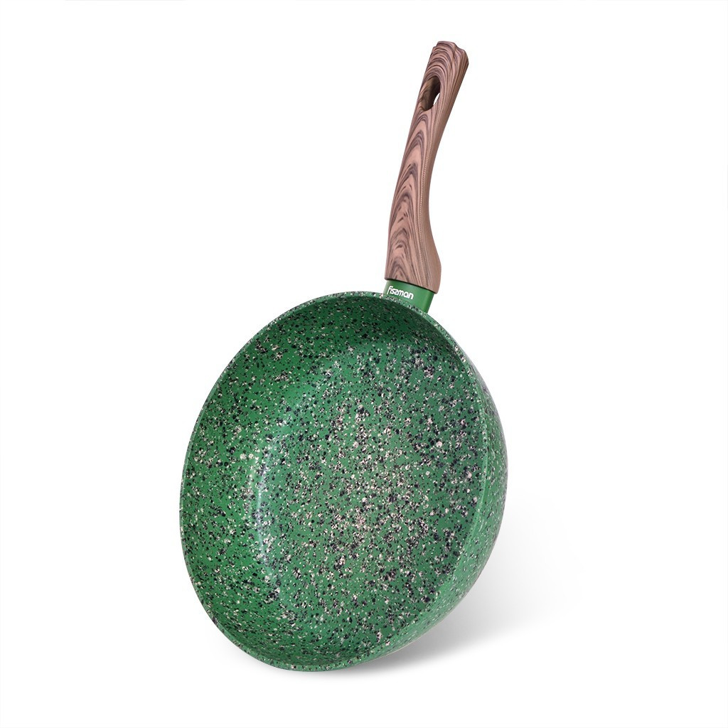

Глубокая сковорода Fissman Malachite алюминиевая с антипригарным покрытием EcoStone 26х6.5см