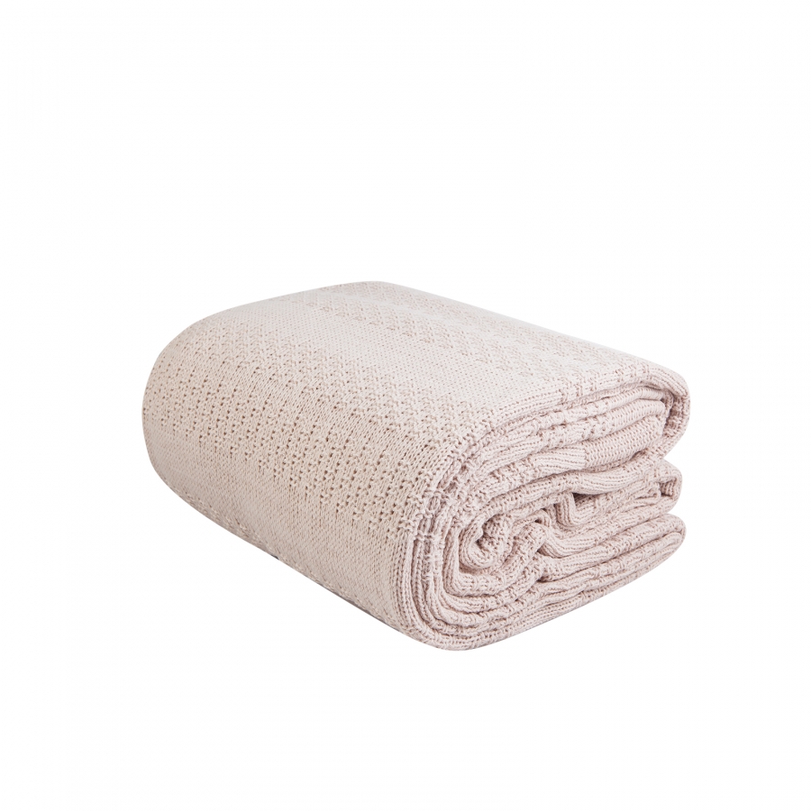 

Плед Karaca Home Charm Bold pudra 200х220 см турция, хлопок, полиэстер, акрил