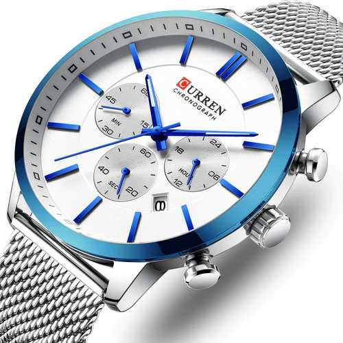

Наручные часы Curren 8340 Silver-Blue