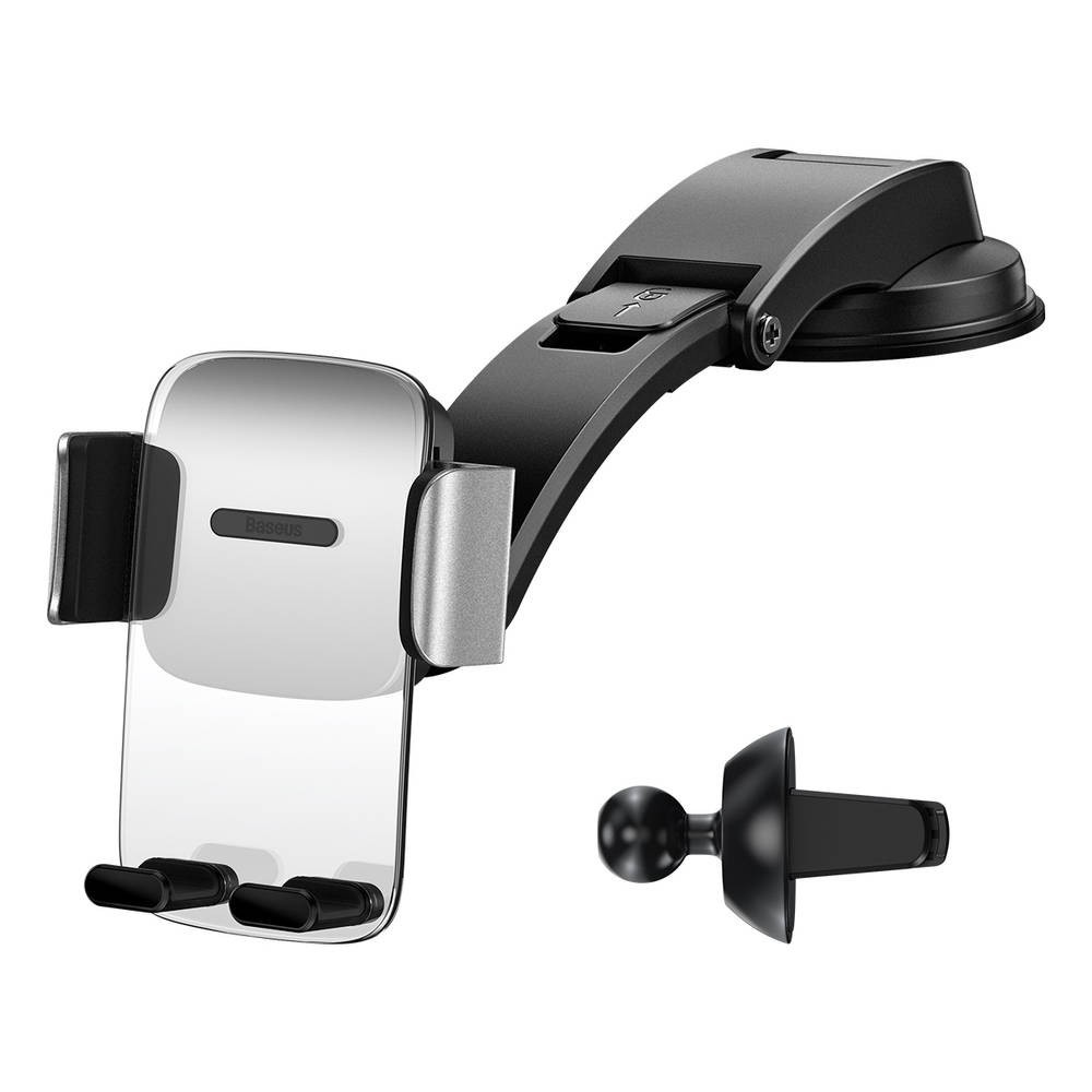 

Автомобильный держатель Baseus 2в1 Control Clamp для iPhone|Samsung|Huawei|Xiaomi silver