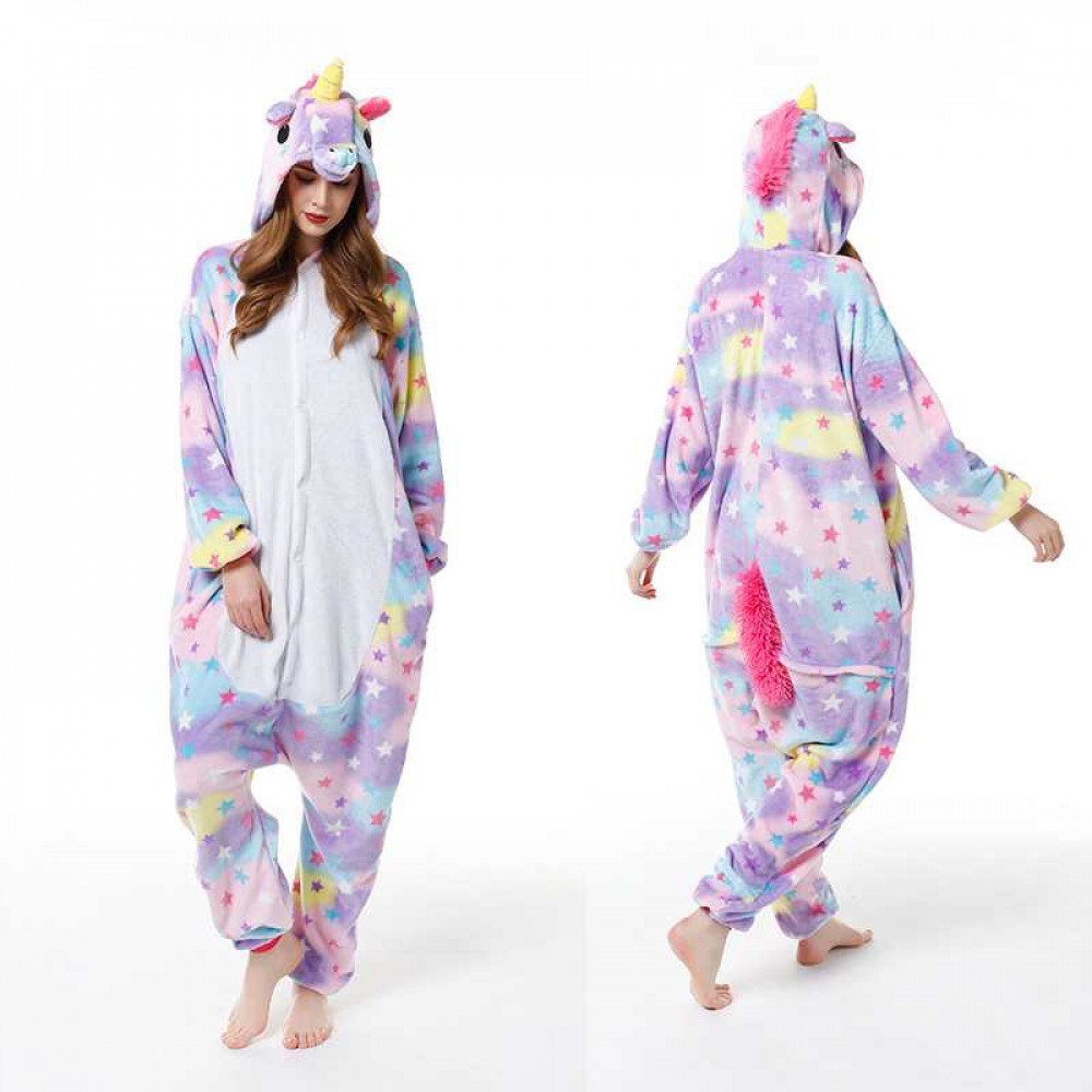 

Пижама Кигуруми Единорог размер S 145-155 см Звездный пастельный