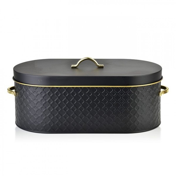 

Хлебница металлическая Sandy Black Flora 35593