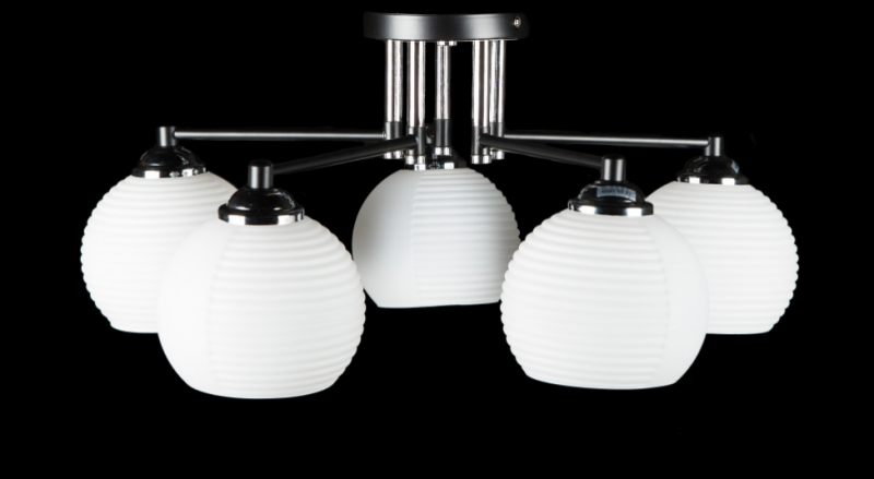 

Люстра с плафонами Ray LGH60024/5 (BK+CR) (AN004968)