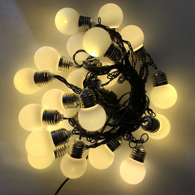 

Гирлянда 200led Шар (10мм) цвет белый теплый (черный провод / 11,5м)