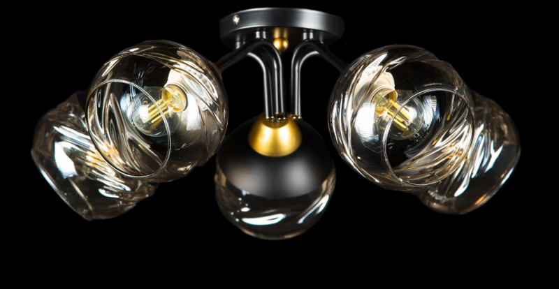 

Люстра с плафонами Ray LGH50321/5 (BRASS+BK) (AN004974)