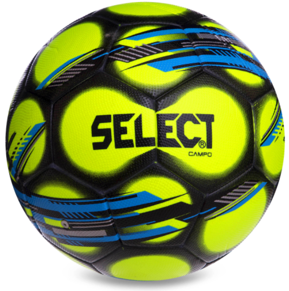 

Мяч для футзала SELECT CAMPO FB-0557 №4 PVC клееный желтый-голубой (IN07318)