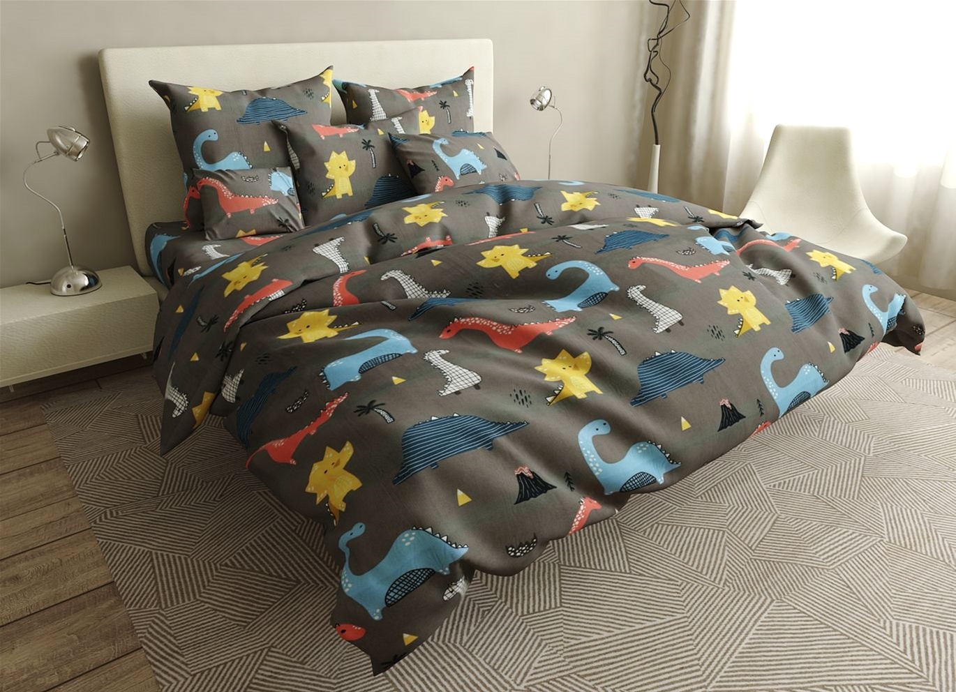 

Комплект постельного белья MirSon Бязь Premium 17-0412 Nodosaurus Семейный (2 x 143x210)
