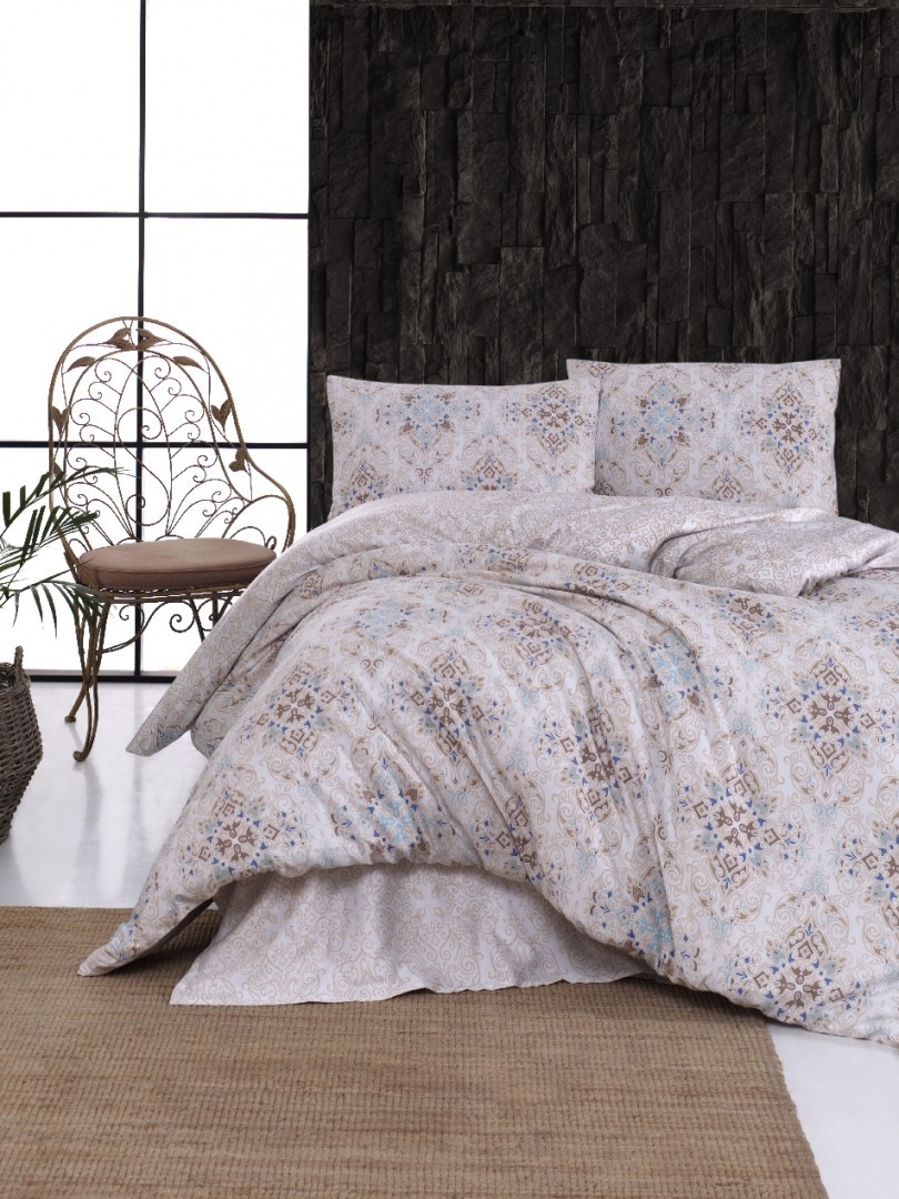 

Комплект постельного белья семейный First Choice Satin Aqua Risus 160x220 (FCA-011)