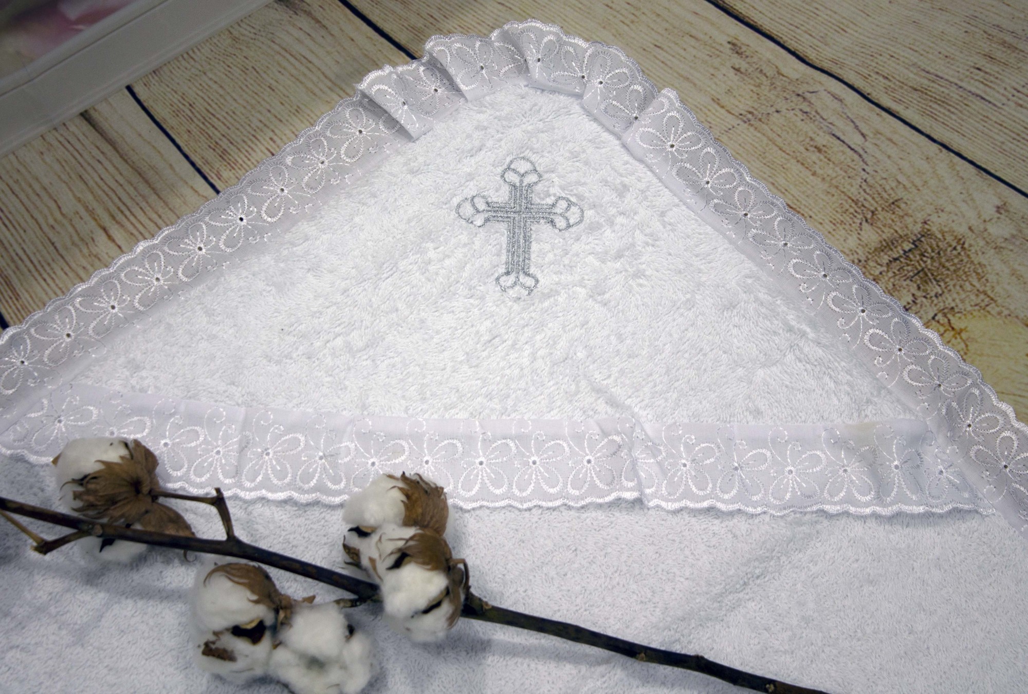 

Крыжма для крещения с вышивкой Y-TEX Махра Белая 85 х 85 см (M001)