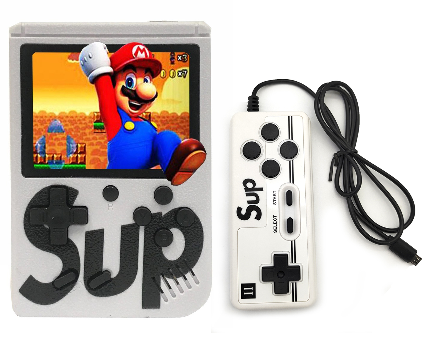 

Портативная приставка Sup 400 Game Box с джойстиком для второго игрока White