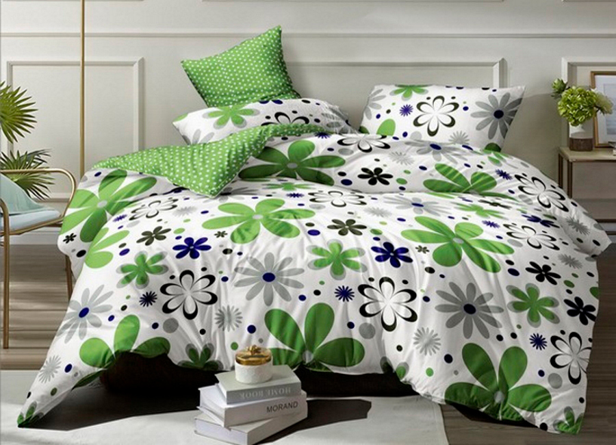 

Комплект постельного белья MirSon Сатин Premium 22-1262 Green Summer 175х210