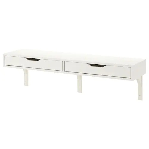 

Полка навесная IKEA EKBY ALEX/RAMSHULT с ящиками 119x29 см Белая (392.909.56)