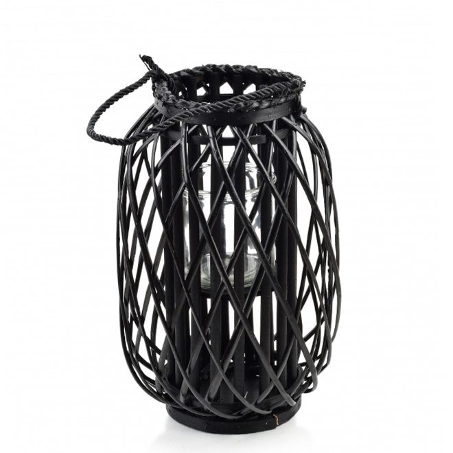 

Підсвічник-ліхтар Ewax з ручкою LUCIE BLACK H-40 см. 35626