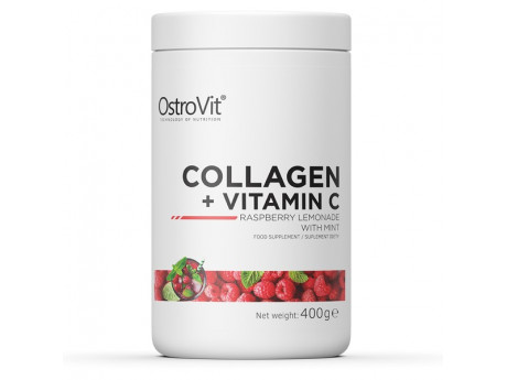 

Коллаген OstroVit Collagen + Vitamin C 400 грамм Вкус Малиновый Лимонад