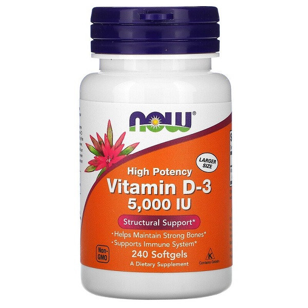 

Витамины и минералы NOW Foods Vitamin D3 5000 IU 240 капсул