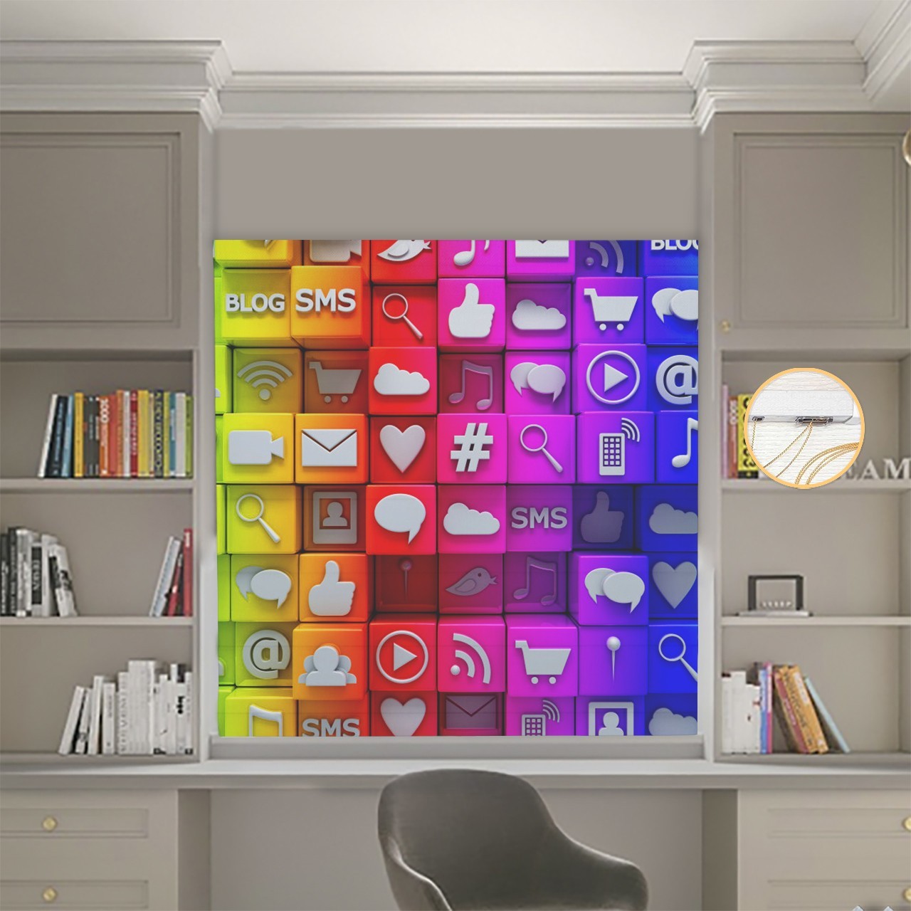 

Римские шторы DECOLIV Фотопечать Абстракции 00-283 Блэкаут 280*170 см