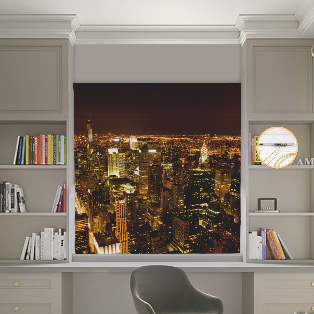 

Римские шторы DECOLIV Фотопечать Город 01-035 Блэкаут 220*170 см