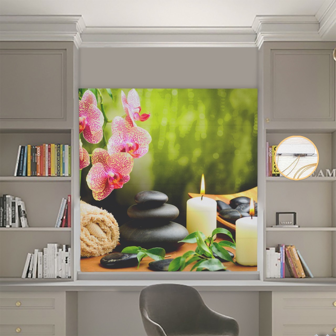 

Римские шторы DECOLIV Фотопечать Цветок 00-273 Блэкаут 220*170 см