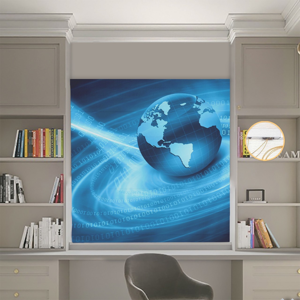 

Римские шторы DECOLIV Фотопечать Абстракции 00-368 Блэкаут 210*170 см