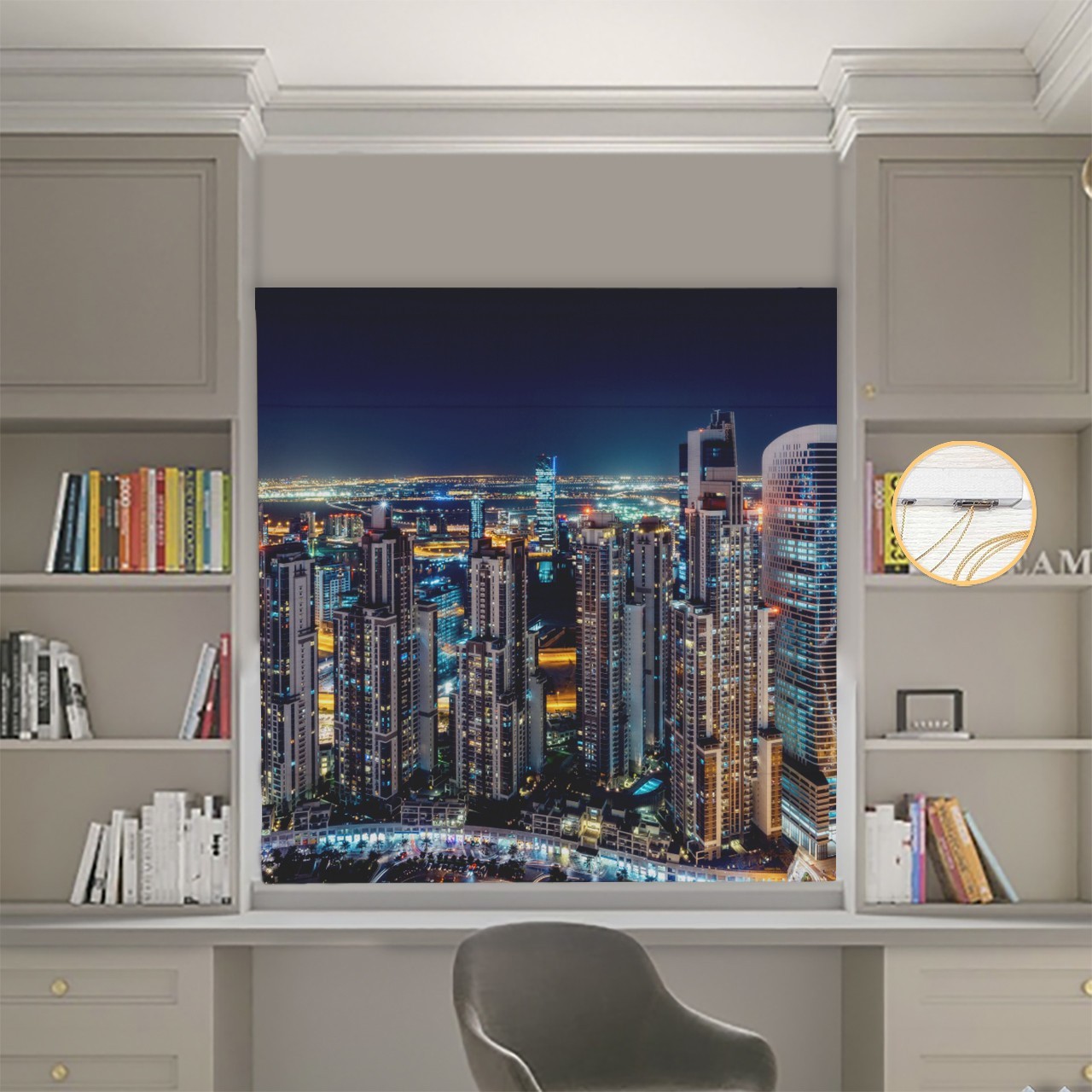 

Римские шторы DECOLIV Фотопечать Город 01-187 Блэкаут 250*170 см
