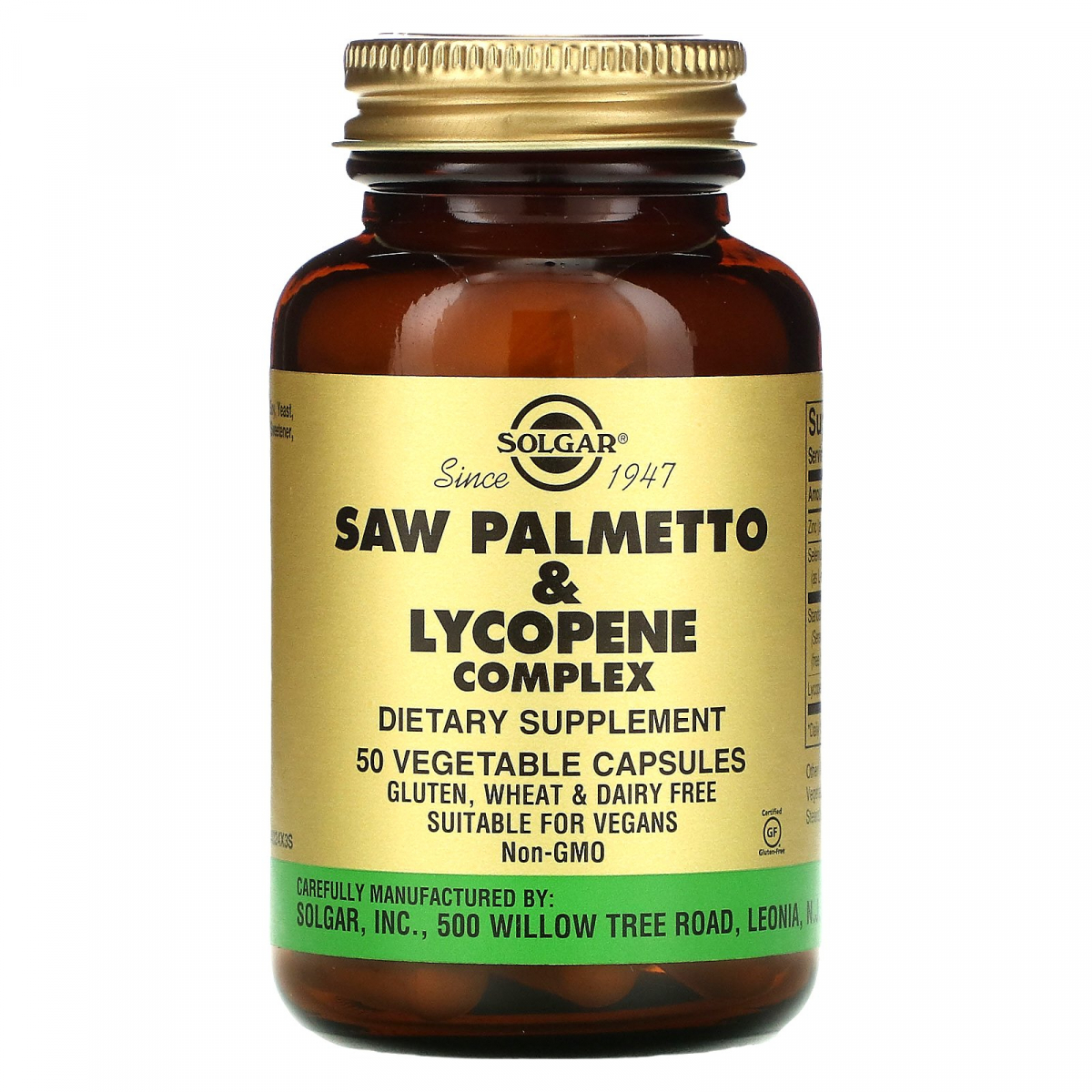 

Со Пальметто c ликопином Solgar (Saw Palmetto And Lycopene) 50 мг/4 мг 50 капсул