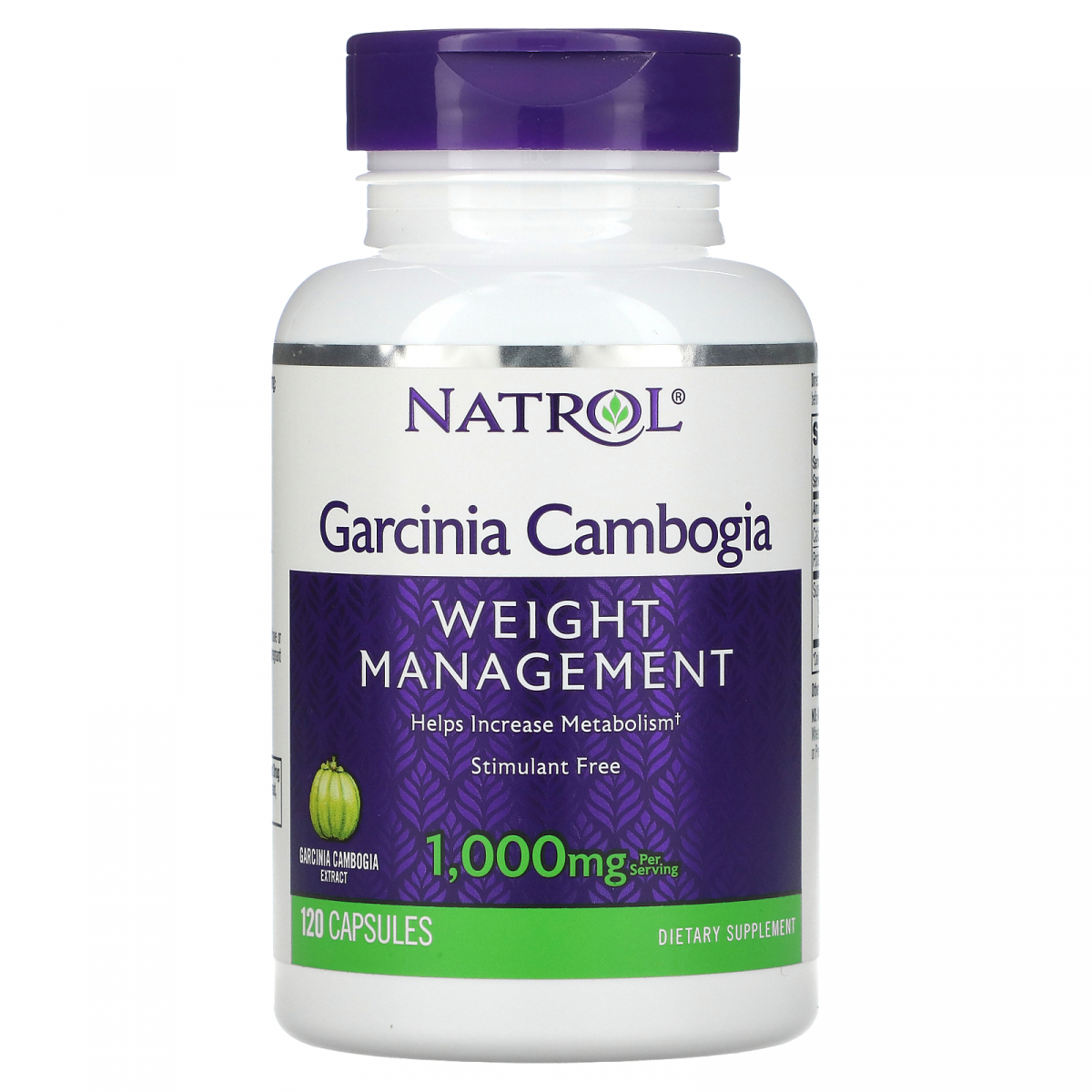 

Гарциния камбоджийская, Natrol, 1000 мг, 120 капсул