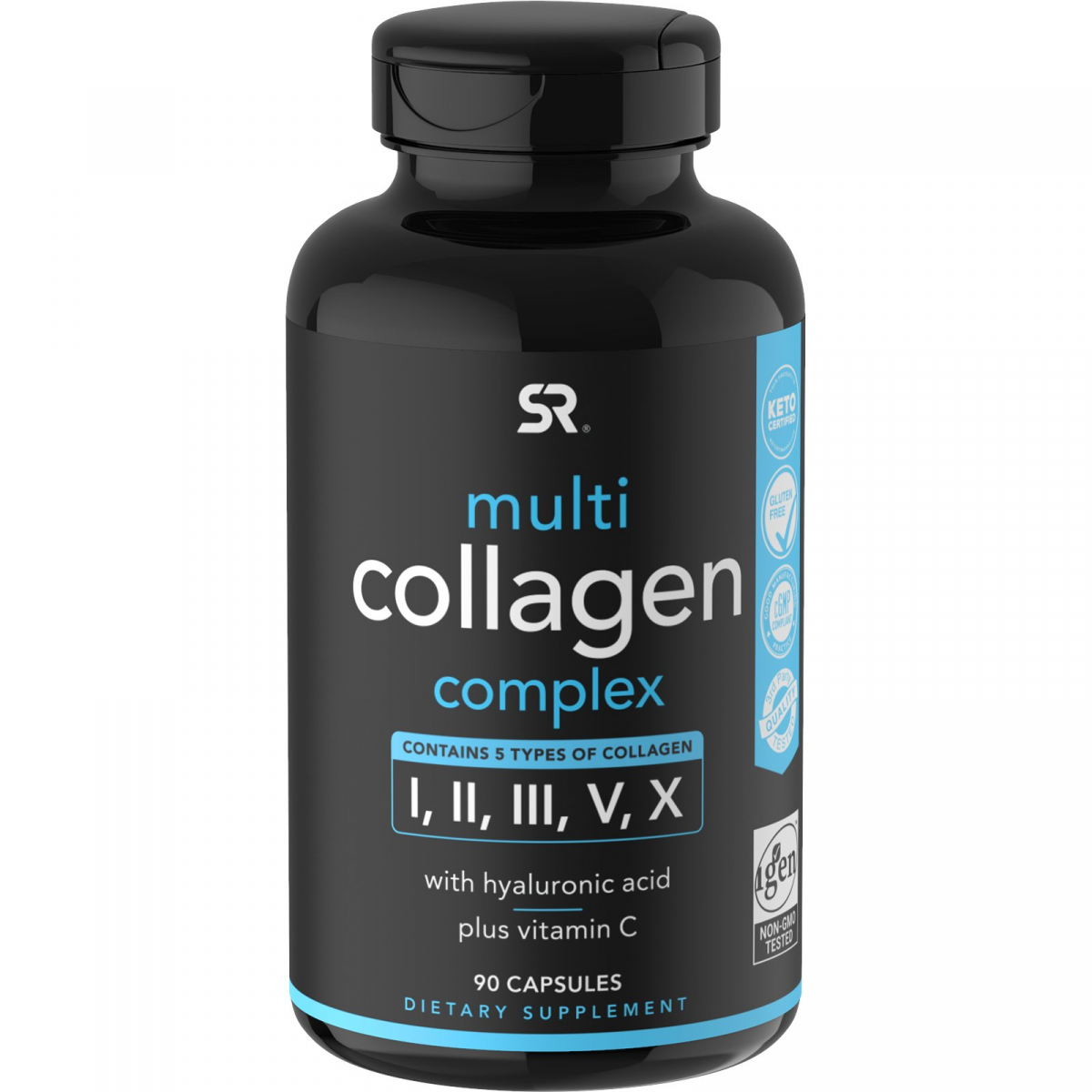 

Мультиколлагеновый комплекс, Multi Collagen Complex, Sports Research, 90 капсул
