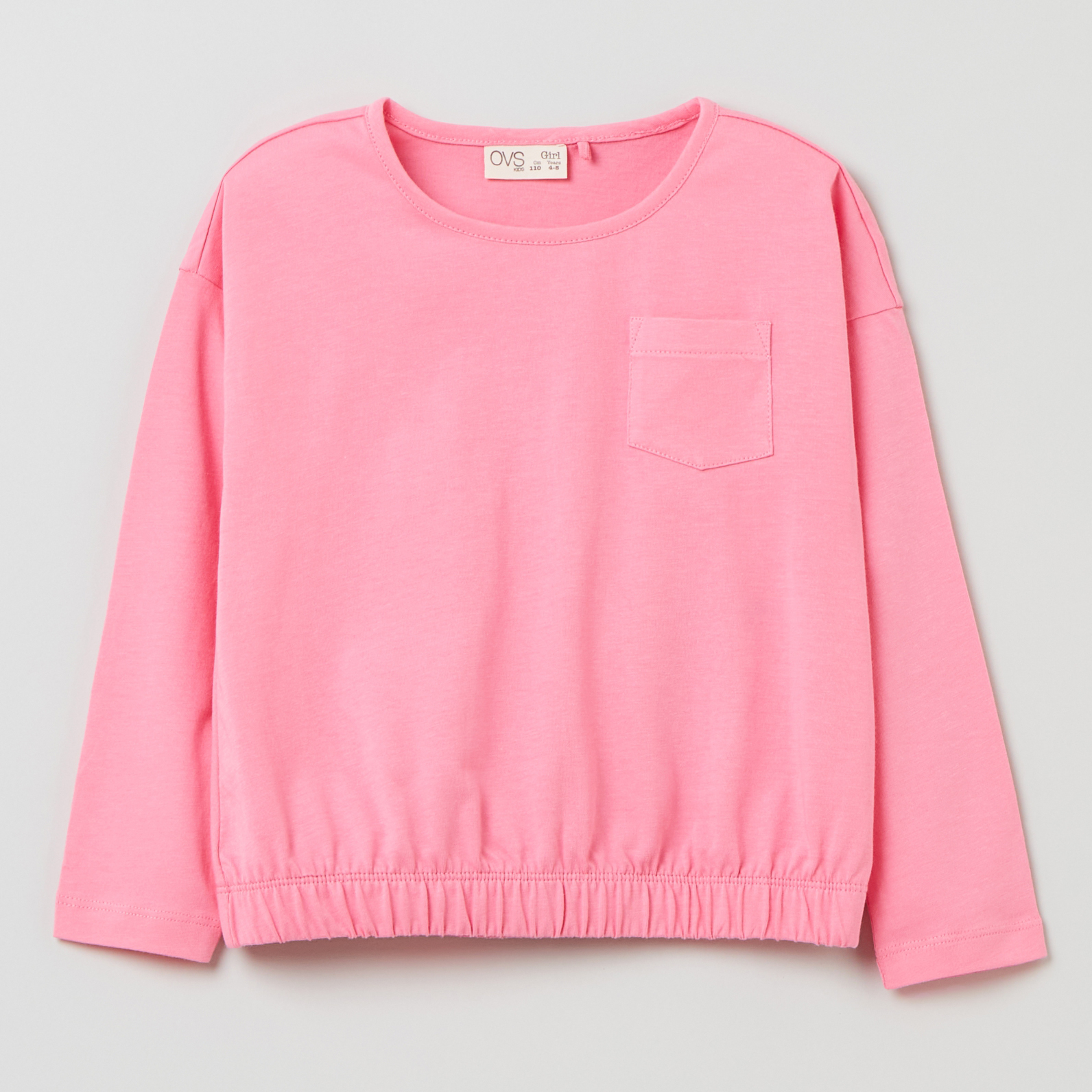 

Футболка с длинными рукавами OVS 1294358-261 116 см Pink